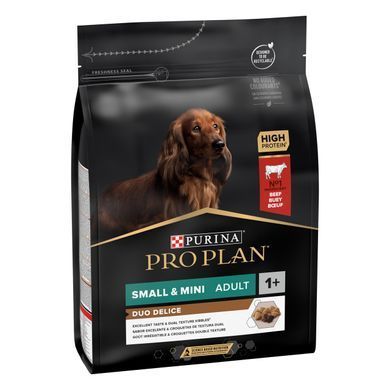 Pro Plan Dog Duo Delice Small & Mini Adult - Сухой корм для взрослых собак мелких пород с говядиной 2,5 кг