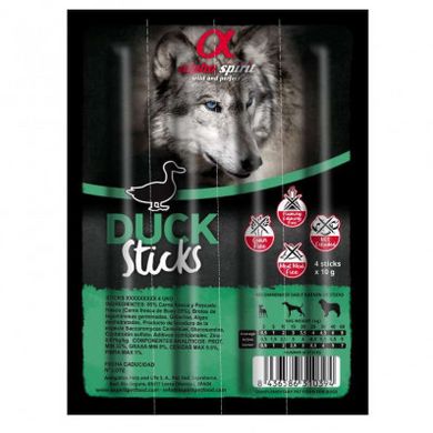 Dog Sticks Duck Chicken Полувлажное лакомство для собак палочки с уткой 4*10г - Alpha Spirit