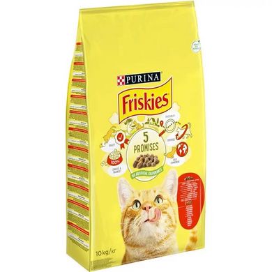 Friskies - Сухой корм для кошек с говядиной и курицей 10 кг