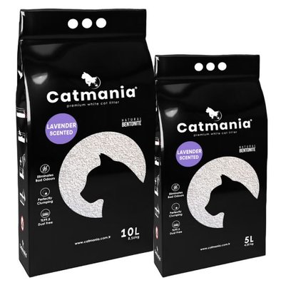 Бентонитовый наполнитель Catmania с запахом лаванды 5 л
