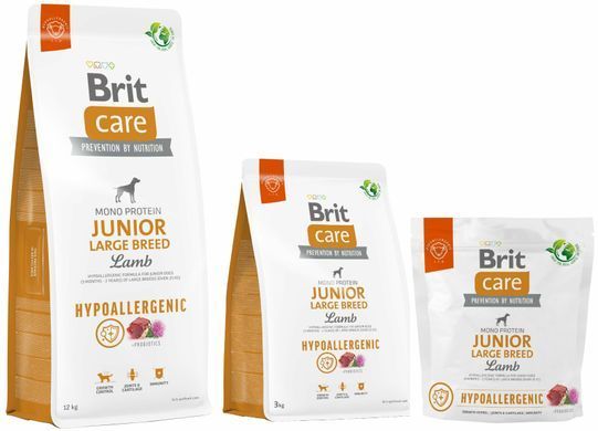 Brit Care Dog Hypoallergenic Junior Large Breed - Сухий корм для молодих собак великих порід 1 кг (ягня)