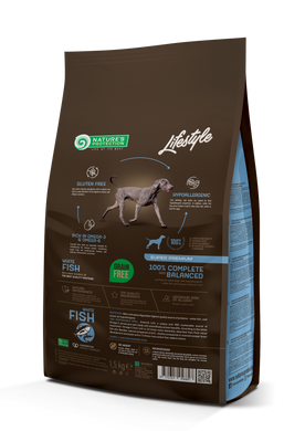 Nature's Protection Lifestyle Grain Free White Fish Adult All Breeds &ndash; беззерновой корм с белой рыбой для собак всех пород 1,5 кг