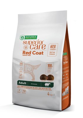 Nature’s Protection SC Red Coat Grain Free Adult All Breeds with Lamb - беззерновой корм для взрослых собак всех пород с рыжим окрасом шерсти 4 кг