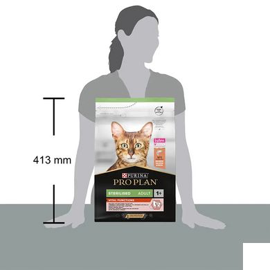 ProPlan Cat Sterilised Adult - Сухой корм для стерилизованных кошек и кастрированных котов с лососем 3 кг