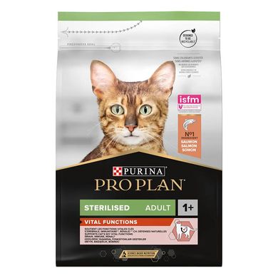 ProPlan Cat Sterilised Adult - Сухий корм для стерилізованих кішок і кастрованих котів з лососем 3 кг