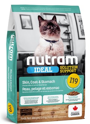 NUTRAM Ideal Solution Support Skin Coat Stomach холистик корм для кошек чувствительное пищеварение 5,4 кг