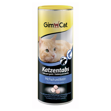 GimCat Katzentabs Fish & Biotin вітаміни для кішок з рибою та біотином для шкіри і шерсті, 710 таб.