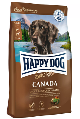 Happy Dog (Хэппи Дог) Supreme Sensible - Canada Сухой корм для собак средних и крупных пород с чувствительным пищеварением и склонных к аллергии 4 кг