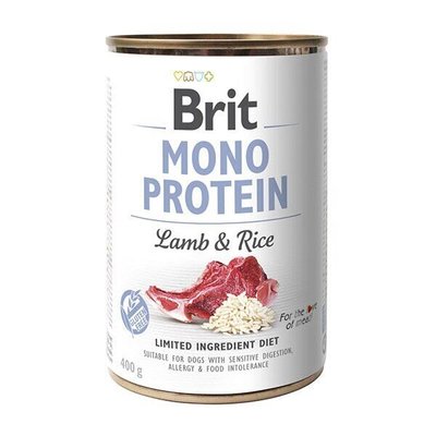 Brit Mono Protein Lamb & Rice - Влажный корм для собак 400 г (ягнёнок и рис)