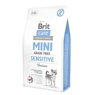 Brit Care GF Mini Sensitive - Сухой корм для собак миниатюрных пород с чувствительным пищеварением 2 кг (оленина)