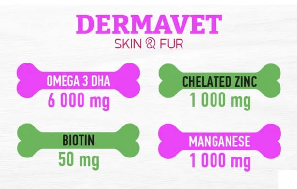 Dr.Vet Dermavet Витаминно-минеральная добавка для собак и кошек 500 таблеток