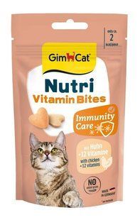 GimCat Nutri Vitamin Bites Вітаміни для котів для підвищення імунітету 40 г