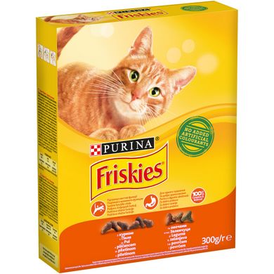 Friskies - Сухий корм для кішок з куркою і овочами 0,3 кг