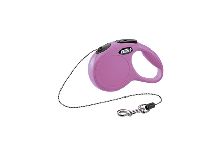 Flexi Повідець-рулетка Classic трос XS (3 м; до 8 кг) рожевий