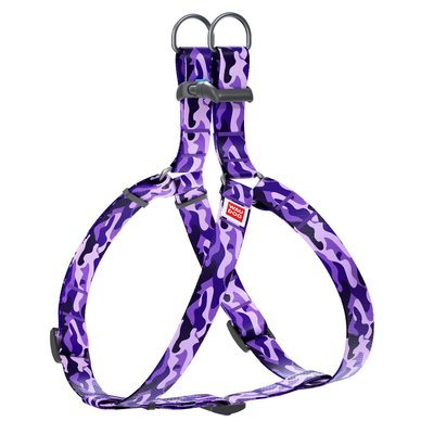 Collar Шлея WAUDOG Nylon с рисунком "Фиолетовый камо"