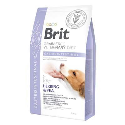 Brit GF Veterinary Diet Gastrointestinal - Сухой корм для собак, при заболеваниях желудочно-кишечного тракта 2 кг (сельдь)