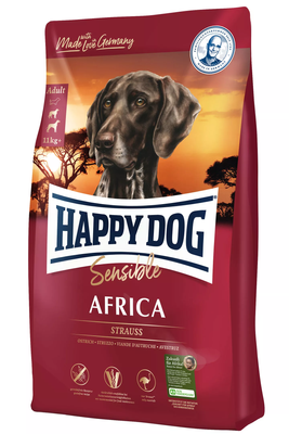 Happy Dog (Хэппи Дог) Supreme Sensible - Africa Сухой, беззерновий корм с мясом страуса для собак средних и крупных пород, при пищевой непереносимости и аллергии 1 кг