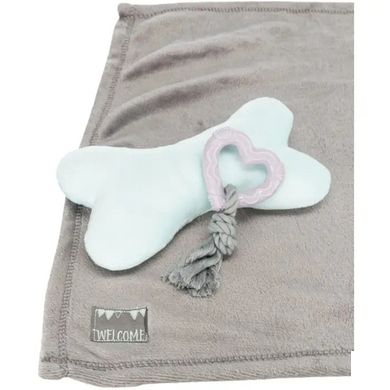 Trixie Набор Одеяло и две игрушки для щенков, 22 см/13 см, 3 шт (полиэстер/коттон/резина)
