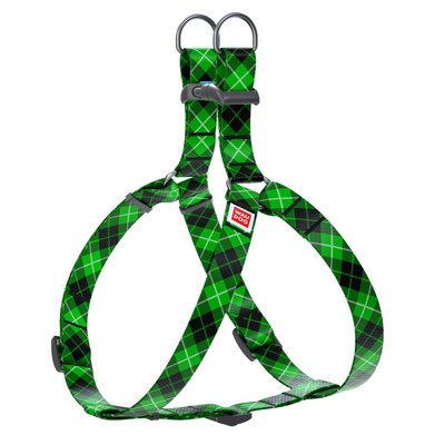 Collar Шлея WAUDOG Nylon с рисунком "Шотландка зеленая"
