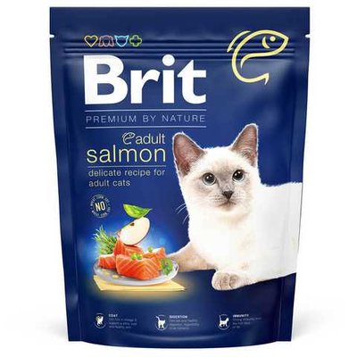 Brit Premium by Nature Cat Adult Salmon корм для котів 300г (лосось)