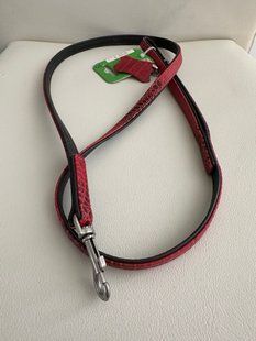 Collar Alligator Поводок кожаный, красный, длина 122 см