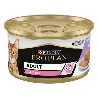 Pro Plan Delicate Adult - Вологий корм для котів з індичкою 85 г