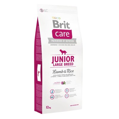 Brit Care Junior Large Breed Lamb & Rice - Сухой корм для щенков и молодых собак крупных пород (весом от 25 кг) 12 кг (ягненок и рис)