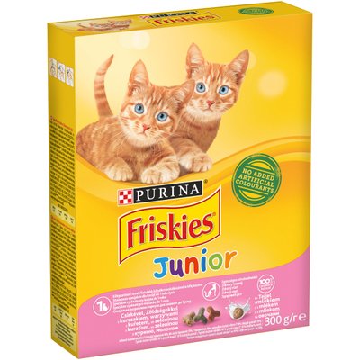 Friskies Junior - Сухой корм для котят с курицей, молоком и овощами 0,3 кг