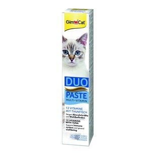 GimCat DUO PASTE Multi-vitamin 12 vitamins with tuna Паста для котів усіх порід 12 вітамінів та тунець 50г