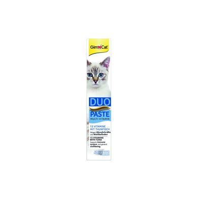 GimCat DUO PASTE Multi-vitamin 12 vitamins with tuna Паста для кошек всех пород 12 витаминов и тунец 50г