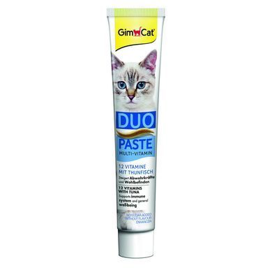 GimCat DUO PASTE Multi-vitamin 12 vitamins with tuna Паста для кошек всех пород 12 витаминов и тунец 50г