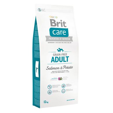 Brit Care GF Adult Salmon & Potato - Сухой корм для взрослых собак мелких и средних пород (весом до 25 кг) 12 кг (лосось)