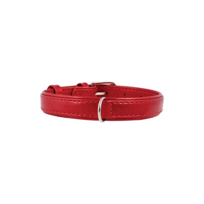 Collar brilliance нашийник шкіряний для собак, червоний, довжина 38-50 см