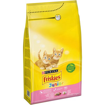 Friskies Junior - Сухой корм для котят с курицей, молоком и овощами 10 кг