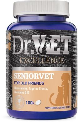 Dr.Vet Seniorvet Витаминно-минеральная добавка для собак и кошек 100 таблеток