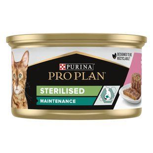 Pro Plan Sterilised - Вологий корм для стерилізованих котів з лососем 85 г