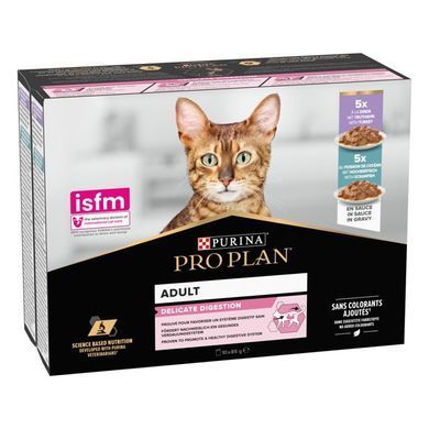 ProPlan Delicate Nutrisavour - Набір вологого корму для дорослих котів із чутливим травленням