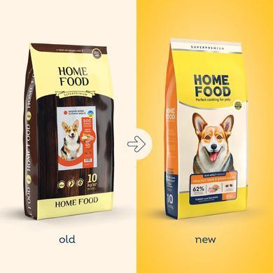 Home Food Повнораціонний сухий корм для дорослих собак середніх порід &laquo;Індичка з Лососем&raquo; 10 кг