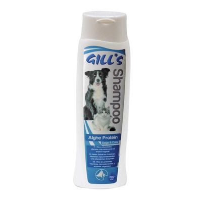 Croci Шампунь GILL'S С для собак и кошек с протеинами водорослей, добавляет объем и облегчает расчесывание, 200 мл.