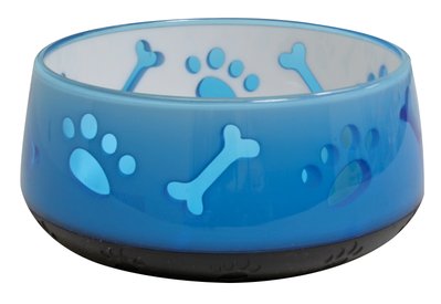 Миска для собак CROCI Doggy пластиковая с прорезиненным дном голубая 300 мл