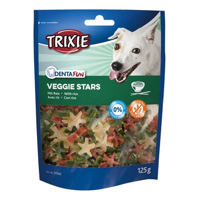 Ласощі для собак Trixie Denta Fun Veggie Stars 125 г (рис)