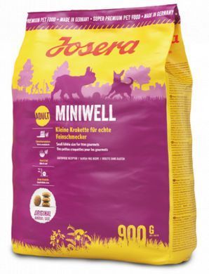 Josera Miniwell сухий корм для собак з куркою (Йозера Мінівель) 900 г