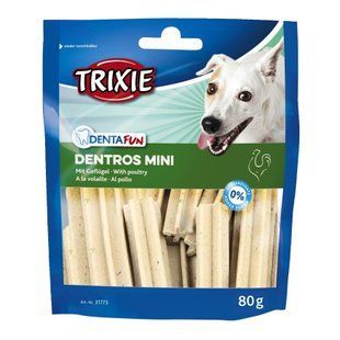 Ласощі для собак Trixie Denta Fun Dentros Mini 80 г (домашня птиця)