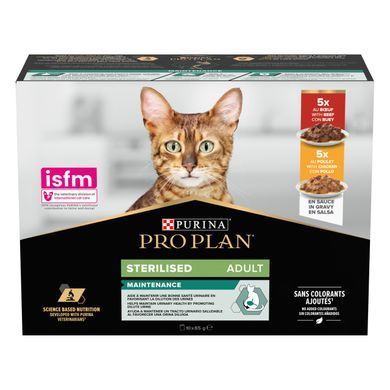 ProPlan Sterilised Nutrisavour - Набор влажного корма для стерилизованных кошек и кастрированных котов