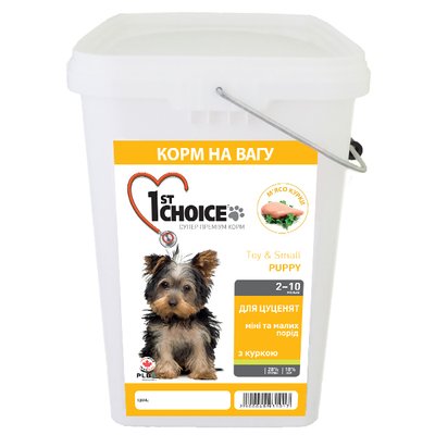 1st Choice Puppy Toy&Small Chicken ФЕСТ ЧОЙС ЩЕНОК МИНИ КУРИЦА сухой супер премиум корм для щенков мини и малых пород , Контейнер 5 кг