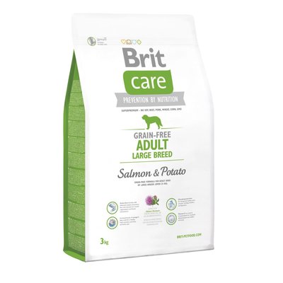 Brit Care GF Adult Large Breed Salmon & Potato - Сухой корм для взрослых собак крупных пород (весом от 25 до 45 кг) 3 кг (лосось)