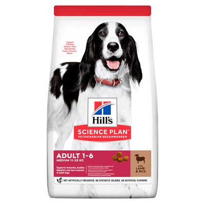 HILL'S SP Adult Medium Хиллс Сухой Корм ​​для Собак с Ягненком и Рисом - 14 кг