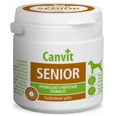 Сanvit Senior for Dogs Вітамінна добавка для уповільнення ознак старіння для літніх собак від 7 років, 100 г