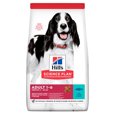HILL'S SP Adult Medium Хиллс Сухой Корм ​​для Собак с Тунцом и рисом – 2,5 кг
