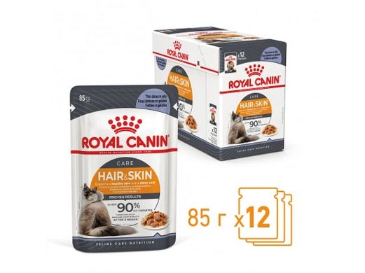 Royal Canin (Роял Канін) HAIR & SKIN CARE IN JELLY Вологий корм для кішок в желе